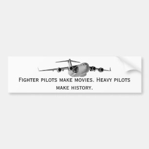 Autocollant De Voiture C17, pilotes d'avion de chasse font des films.
