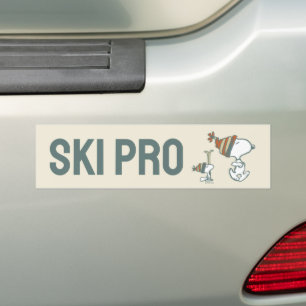 Autocollant De Voiture cacahuètes Snoopy & Woodstock Ski Trip