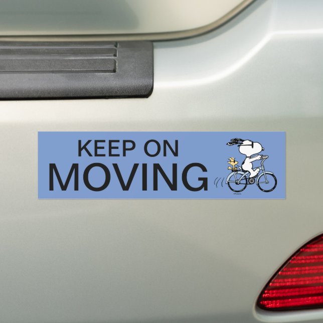 Autocollant De Voiture cacahuètes | Vélo Snoopy & Woodstock (En voiture)