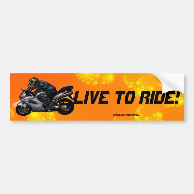 Autocollant De Voiture Cadeau de transport Moto Power Biker (Devant)