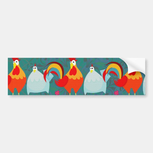 Autocollant De Voiture Cadeaux géniaux d'animal de ferme de poulet de (Devant)