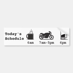 Autocollant De Voiture Café 2wheels de Today'sSchedule et bière