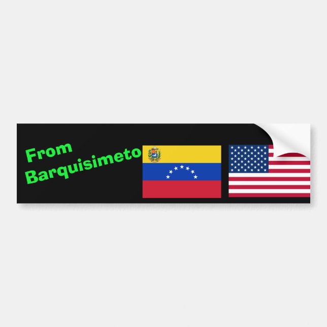Autocollant De Voiture Calcomanía vehículo Venezuela USA Barquisimeto (Devant)