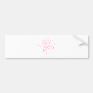Autocollant De Voiture Calligraphie de Lotus (rose)