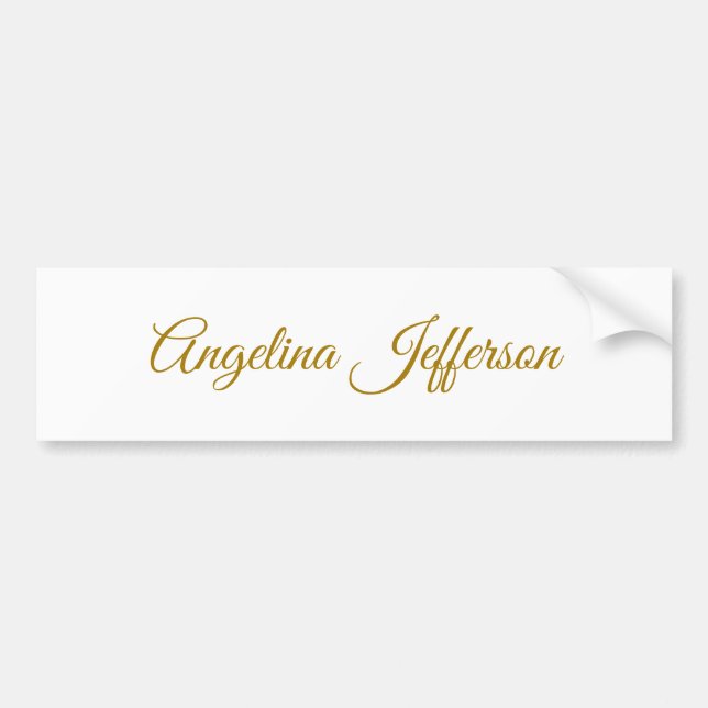 Autocollant De Voiture Calligraphie professionnelle Elegant or couleur (Devant)