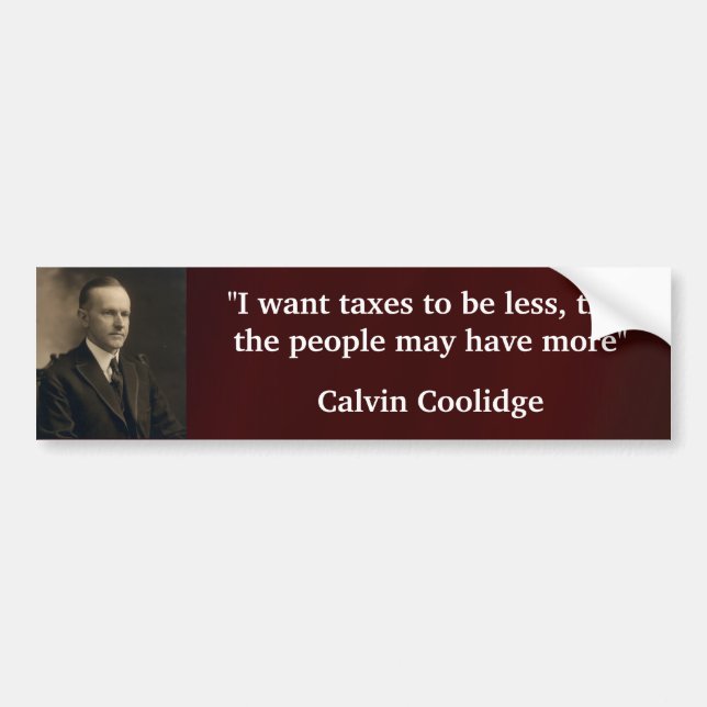 Autocollant De Voiture Calvin Coolidge (Devant)