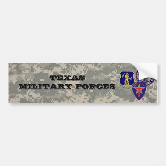 Autocollant De Voiture camo numérique - TXSG - forces militaires de TX (Devant)