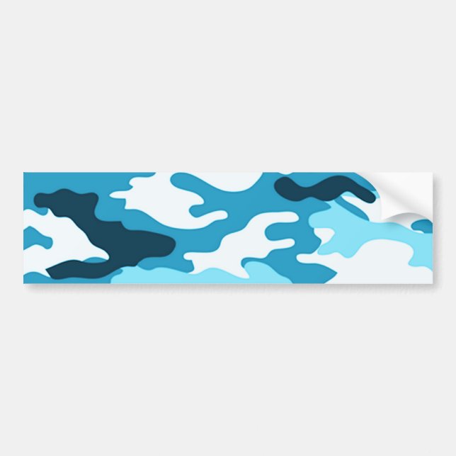 Autocollant De Voiture Camouflage bleu (Devant)
