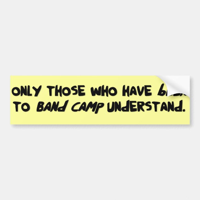Autocollant De Voiture Camp Bumpersticker de bande (Devant)