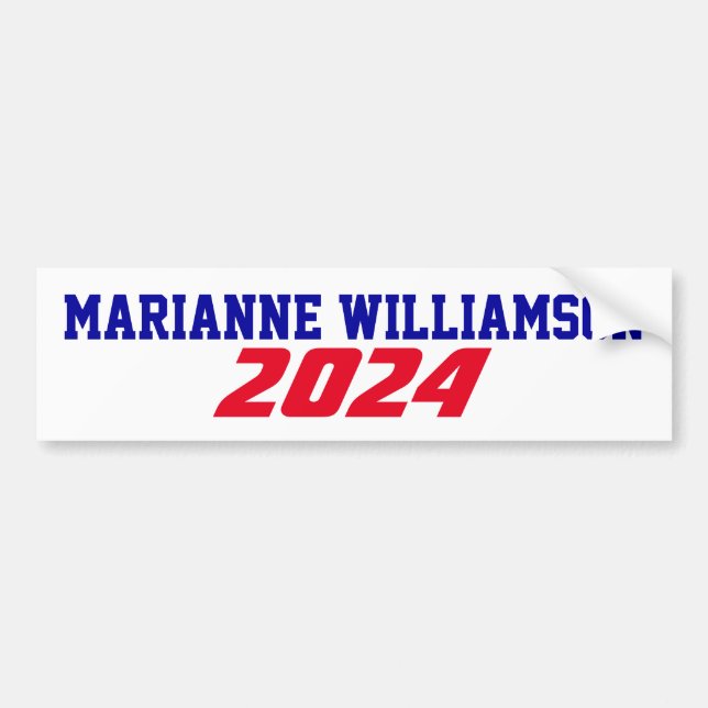 Autocollant De Voiture Campagne 2024 Marianne Williamson Présidente USA (Devant)