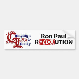 Autocollant De Voiture Campagne de Ron Paul pour la révolution de liberté