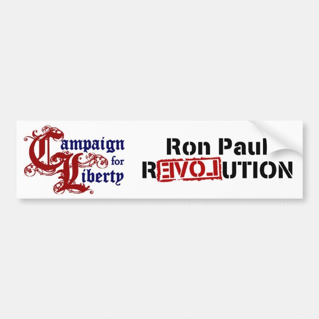 Autocollant De Voiture Campagne de Ron Paul pour la révolution de liberté (Devant)