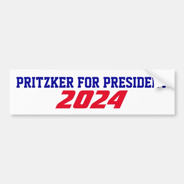 Autocollant De Voiture Campagne de soutien 2024 JB Pritzker pour le prési (Devant)