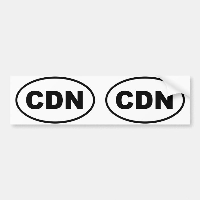 Autocollant De Voiture Canada - CDN - Style euro (Devant)