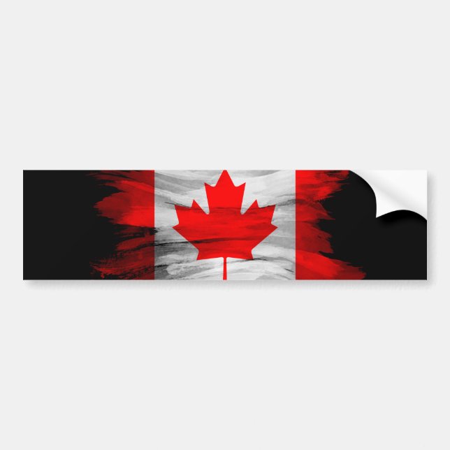 Autocollant De Voiture Canada flag brush stroke, national flag (Devant)