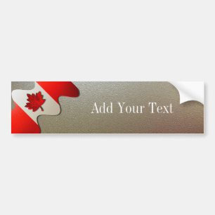 Autocollant De Voiture Canada Flag-Chrome par Shirley Taylor