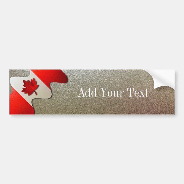Autocollant De Voiture Canada Flag-Chrome par Shirley Taylor (Devant)