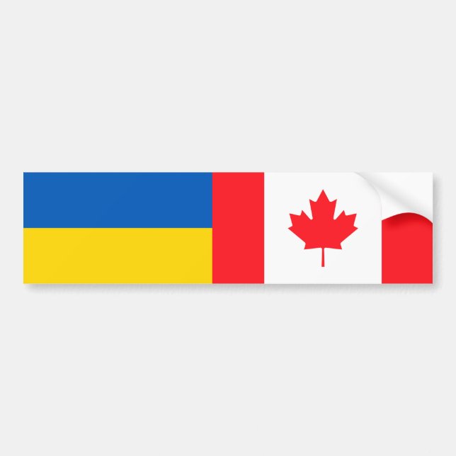 Autocollant De Voiture Canadien Je suis avec l'Ukraine. Indicateurs CA et (Devant)