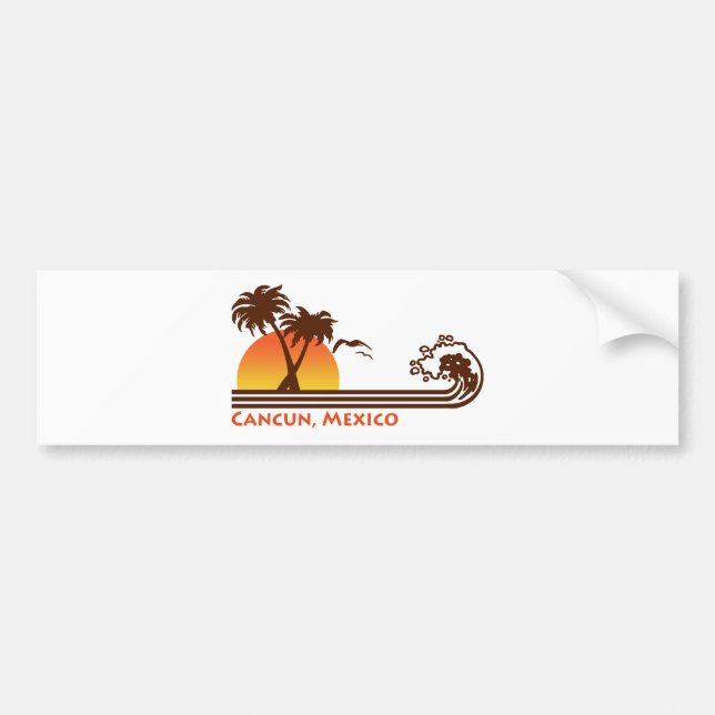 Autocollant De Voiture Cancun Mexique (Devant)