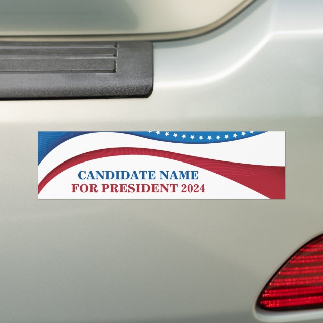 Autocollant De Voiture Candidat aux élections politiques personnalisées 2 (En voiture)
