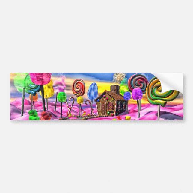 Autocollant De Voiture Candyland rose (Devant)