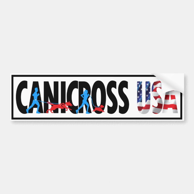 Autocollant De Voiture Canicross USA Bumper Sticker (Devant)