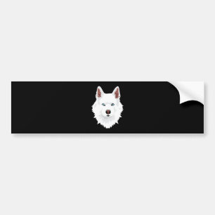 Autocollant De Voiture Canine blanche à Husky en Sibérie - Chien blanc