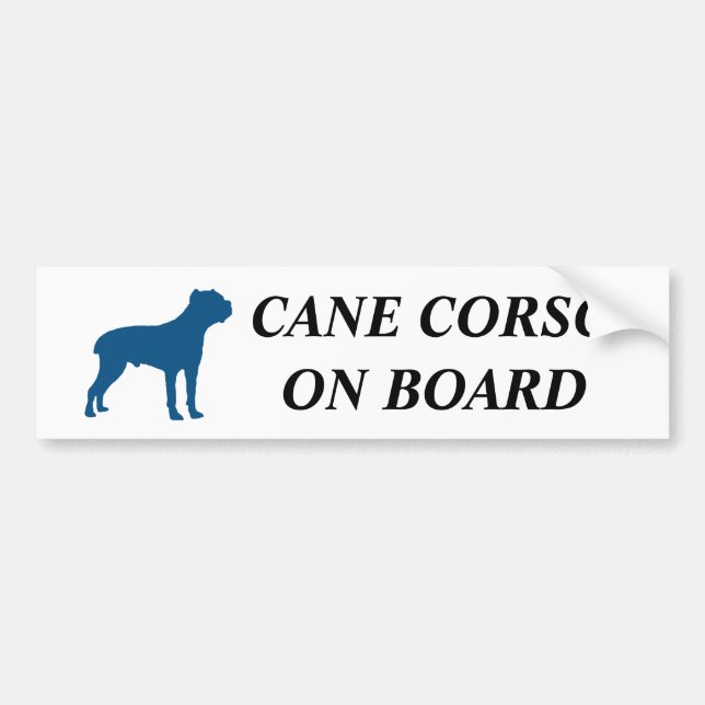 Autocollant De Voiture Canne Corso à bord ! (Devant)