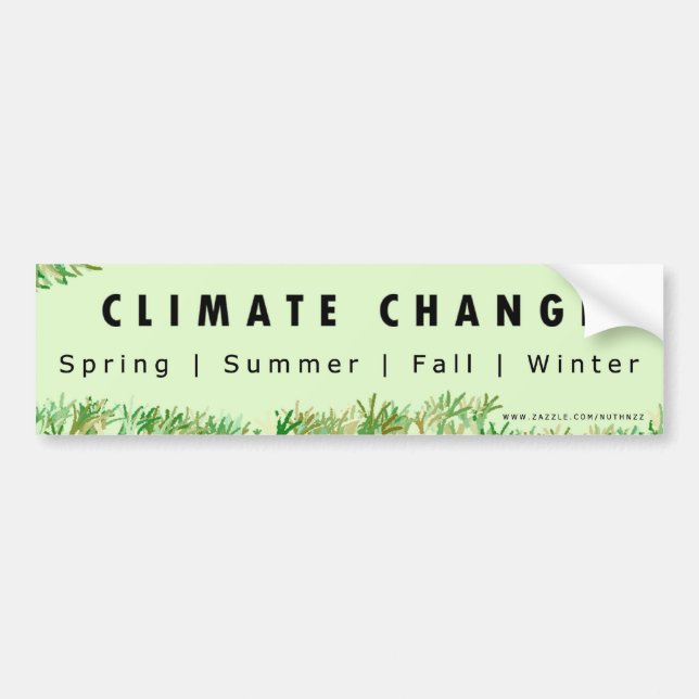 Autocollant De Voiture Canular de changement climatique (Devant)