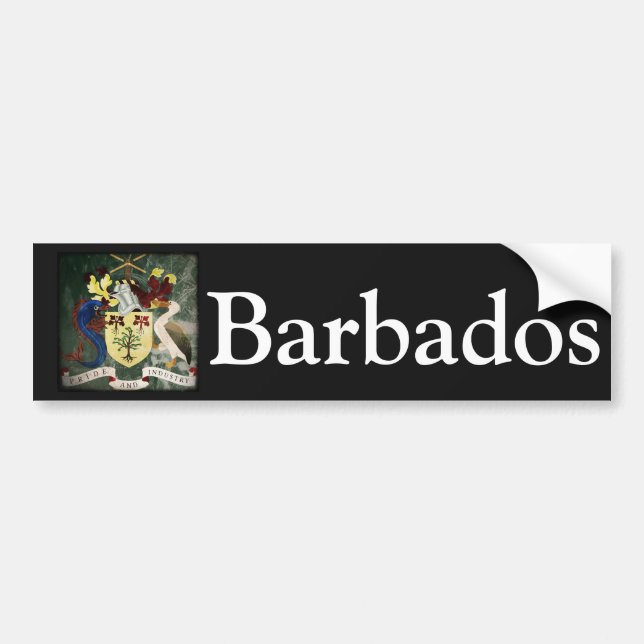 Autocollant De Voiture CAO de Barbade stylisée (Devant)