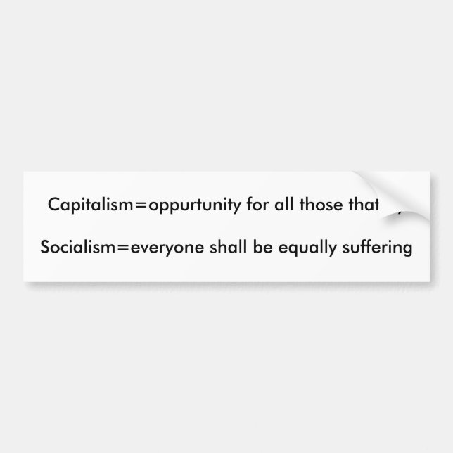 Autocollant De Voiture Capitalisme contre le socialisme (Devant)