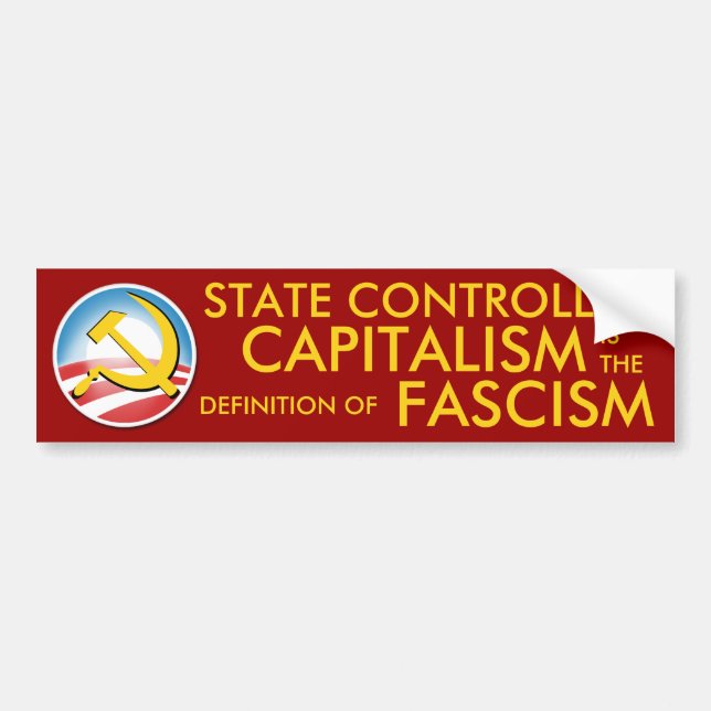 Autocollant De Voiture Capitalisme contrôlé par l'État (Devant)