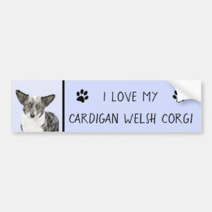 Autocollant De Voiture Cardigan Welsh Corgi Peinture - Art Chien original