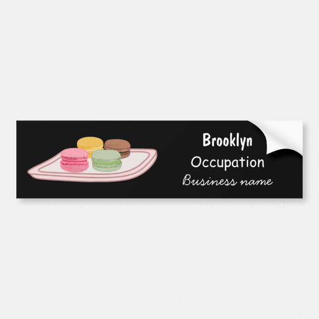 Autocollant De Voiture Caricature de Macaron (Devant)