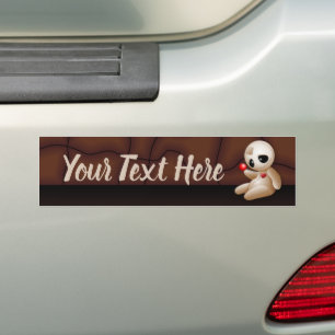 Autocollant De Voiture Caricature de poupée vaudou en amour