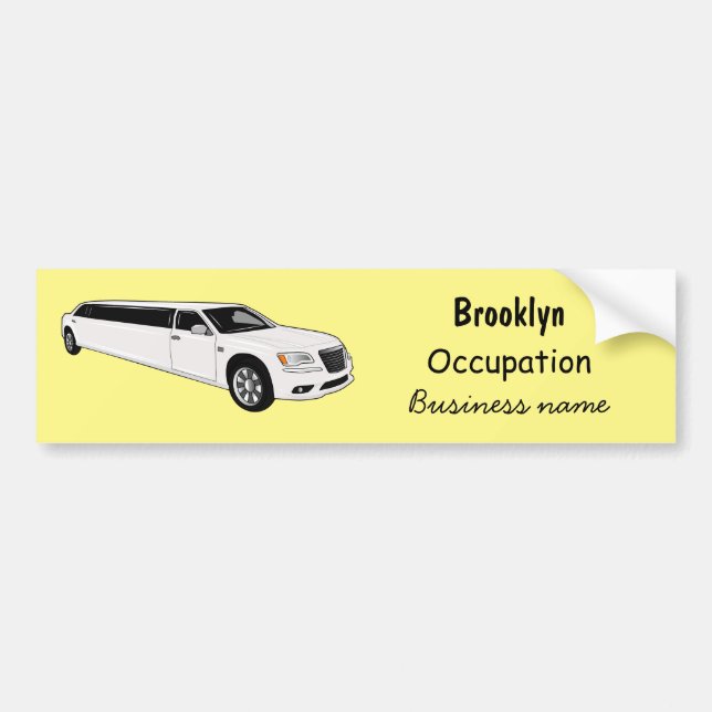 Autocollant De Voiture Caricature limousine (Devant)