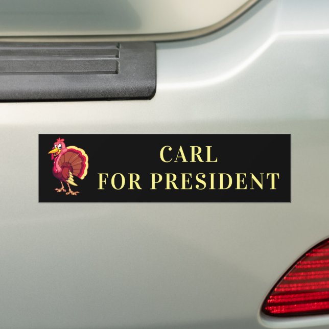 AUTOCOLLANT DE VOITURE CARL POUR LE PRÉSIDENT KENOSHA TURKEY (En voiture)