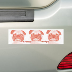 Autocollant De Voiture Carlin grincheux trois fois