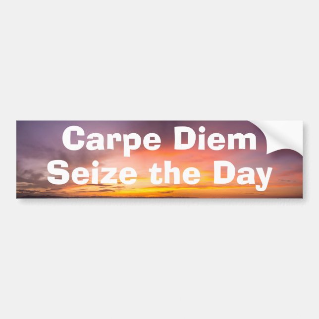 Autocollant De Voiture Carpe Diem (Devant)