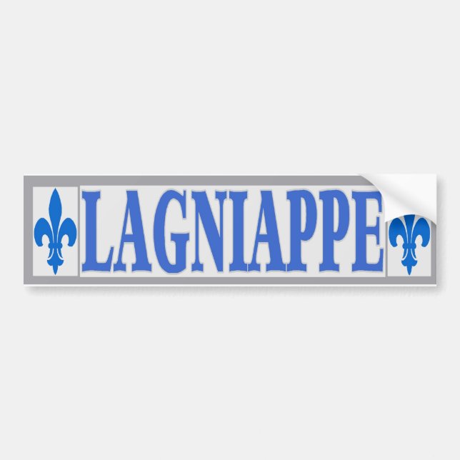 Autocollant De Voiture Carreaux bleus Lagniappe (Devant)