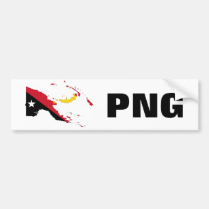 Autocollant De Voiture Carte de drapeau de la Papouasie-Nouvelle-Guinée