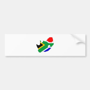 Autocollant De Voiture Carte de drapeau de l'Afrique du Sud normale