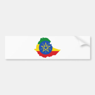 Autocollant De Voiture Carte de drapeau de l'Ethiopie ET