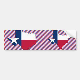 Autocollant De Voiture Carte de drapeau du Texas