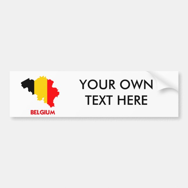AUTOCOLLANT DE VOITURE CARTE DE LA BELGIQUE (Devant)