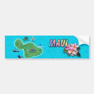 Autocollant De Voiture Carte de Maui