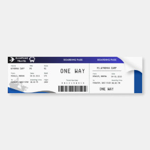 Autocollant De Voiture Carte d'embarquement pour ligne téléphonique (S1E1