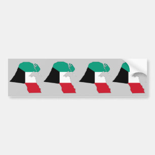 Autocollant De Voiture Carte du drapeau du Koweït