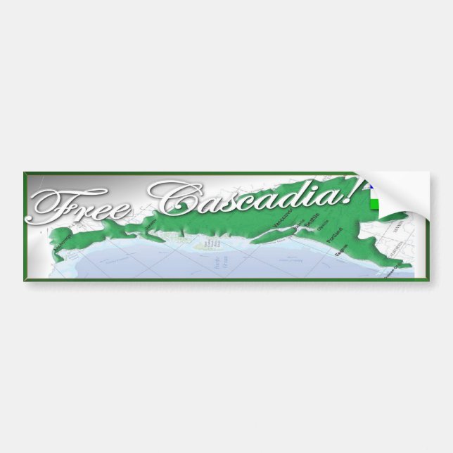 Autocollant De Voiture Cascadia libre ! Adhésif pour pare-chocs (Devant)