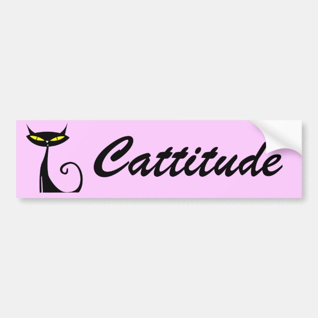 Autocollant De Voiture Cattitude (Devant)